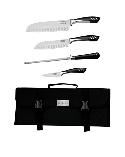 Top Chef by Master Cutlery 5-Piece Chef Basic Knife Set with Nylon Carrying Case