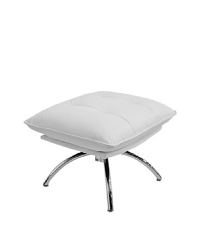 Furniture Contempo Dakota Ottoman, White