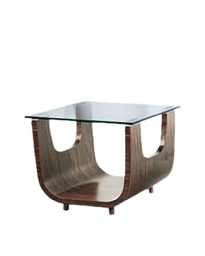 Furniture Contempo Saly Side Table, Walnut