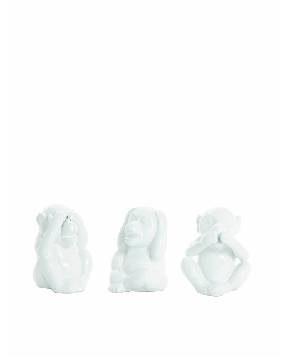 Torre & Tagus Set of 3 Monkey Banks, White