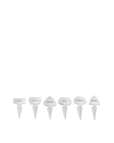 Torre & Tagus Set of 6 Stainless Steel Cheese Markers, Provence Design