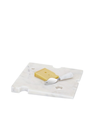 Torre & Tagus Wedge Marble Cheese Board With Mouse Knife