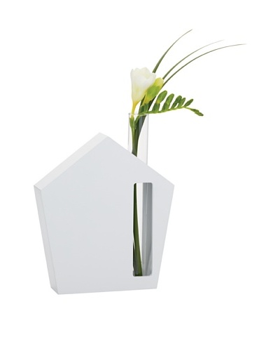 Torre & Tagus House Glass Tube Bud Vase, White