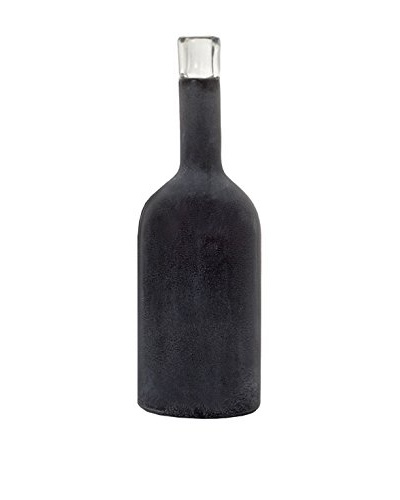 Torre & Tagus Black Short Frost Bottle Vase