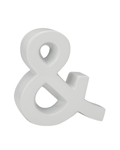 Torre & Tagus Ceramic “&” Sculpture, White