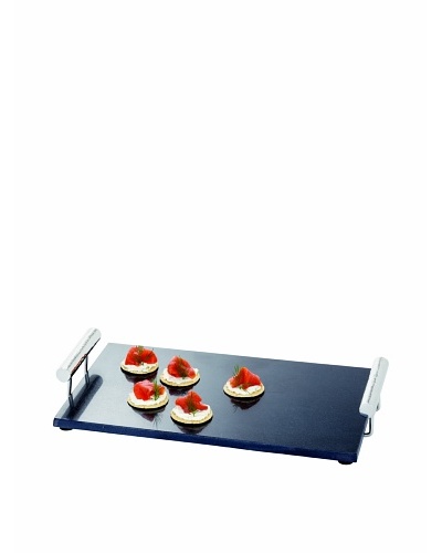 Torre & Tagus Mason Marble Tray with Stainless Steel Handles