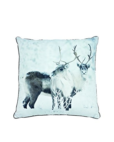 Torre & Tagus Winter Deer Printed Photo Cushion