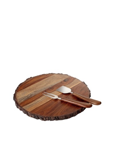 Torre & Tagus Sienna Wood Cheese Board & Server Set