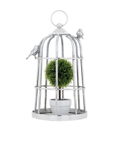 Torre & Tagus Birdcage Décor, Silver