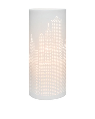 Torre & Tagus Cityscape Porcelain Cutout Table Lamp