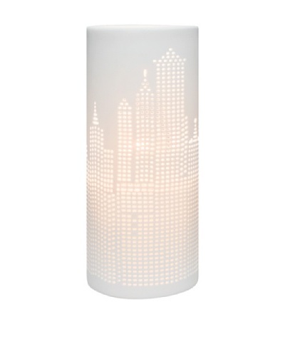 Torre & Tagus Cityscape Porcelain Cutout Table Lamp