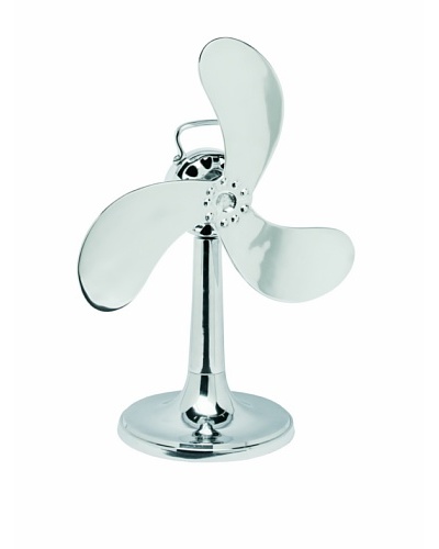 Torre & Tagus Retro Décor Fan, Silver