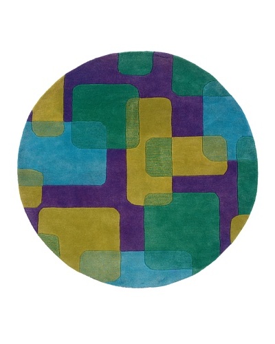 Trade-Am Vibrance Round Rug [Purple]