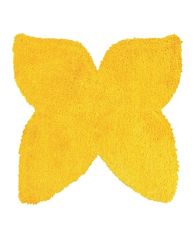 Trade-Am Senses Shag Butterfly Rug, Yellow, 5' Round