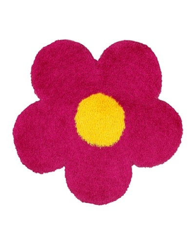 Trade-Am Senses Shag Flower Rug, Pink, 4′