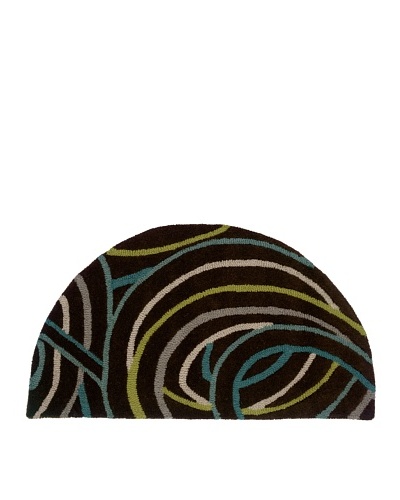 Trade-Am Vibrance Half-Moon Rug, Miami Swirl, 22 x 40