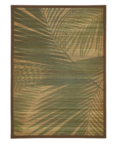 Trade-Am Printed Palm Tree Rug, Natural, 5′ x 7′