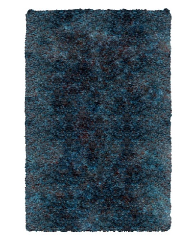 Trade-Am Senses Shag Rug, Chocolate/Teal, 7′ 9″ x 9′ 9″