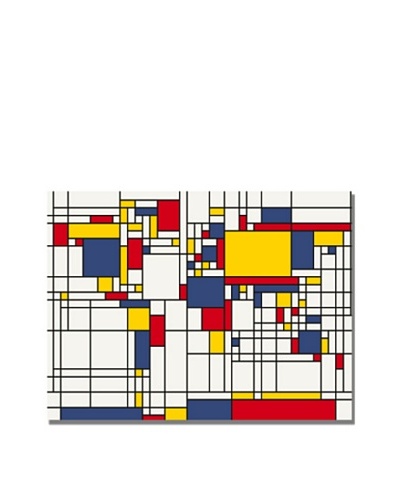 Trademark Art Michael Tompsett Mondrian World Map Canvas Art