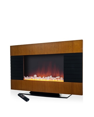 Northwest Merlin Electric Heater/Fireplace, Black & Oak