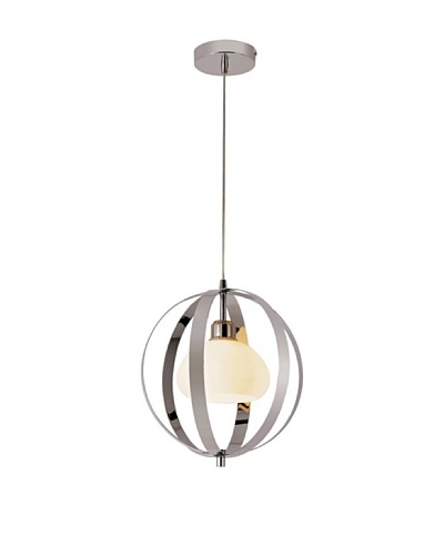 Trans Globe Lighting Harlequin Ball Pendant Light, Polished Chrome