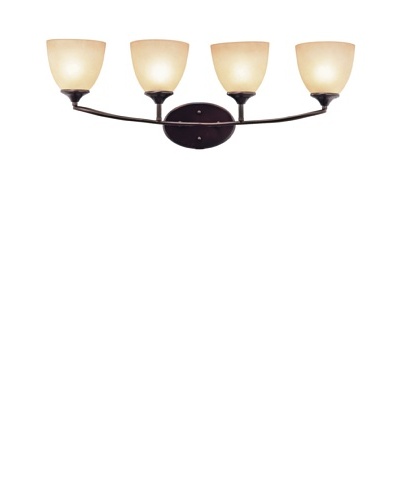 Trans Globe Lighting Pullman 4-Light Bath Bar, Rubbed Oil Bronze