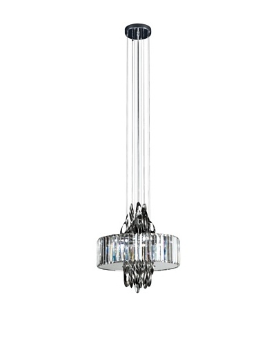 Trans Globe Lighting Chimes Crystal Pendant, Polished Chrome