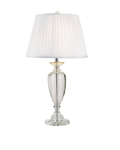 Trans Globe Lighting Beveled Acorn Crystal Table Lamp, Polished Chrome