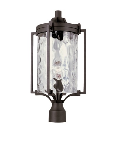 Trans Globe Lighting Coastal Sea Post Lantern, Black, 20″