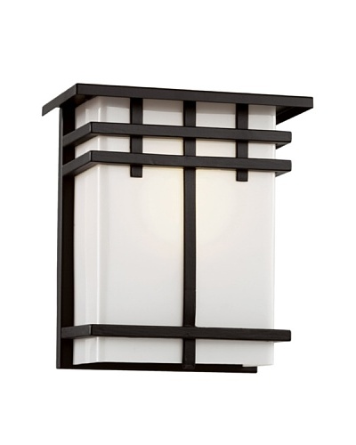 Trans Globe Lighting Cityscape Square Patio Light, Black, 9″