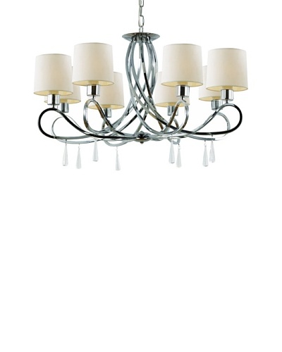 Trans Globe Lighting Infinidad 8-Light Chandelier, Polished Chrome