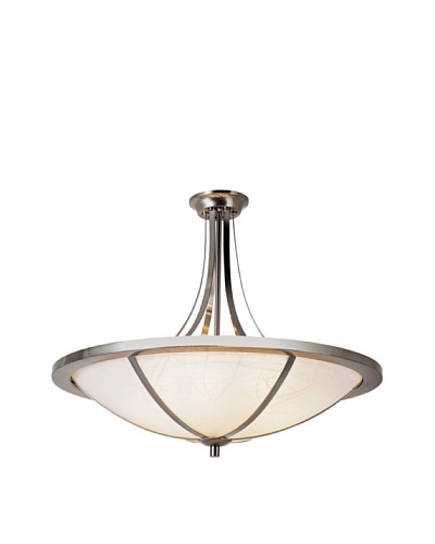 Trans Globe Lighting Cross Trim Semi Flush-Mount Fixture, Brushed Nickel