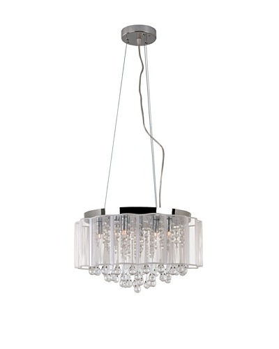 Trans Globe Lighting Veiled Crystal Pendant, Polished Chrome