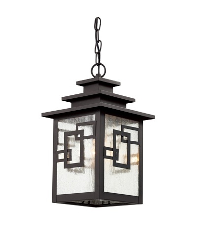Trans Globe Lighting Geo Tempo Outdoor Pendant Light, Weathered Bronze, 16As You See