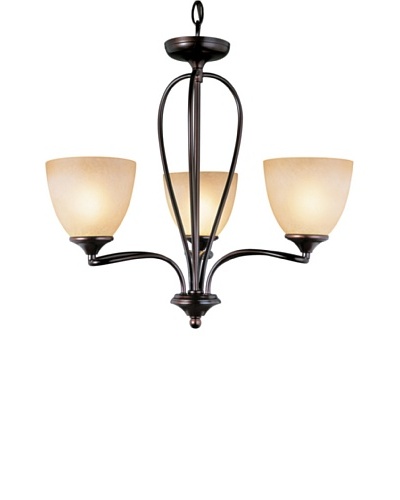 Trans Globe Lighting Pullman 3-Light Chandelier, Rubbed Oil Bronze