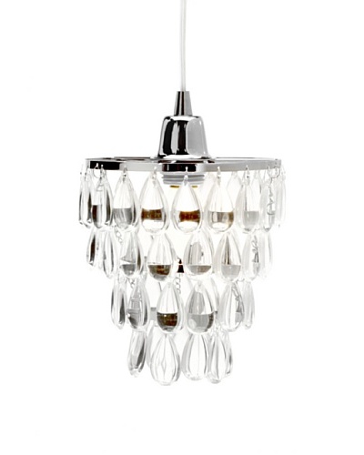 Transglobe Lighting Crystal Cascade 1-Light Drop Pendant