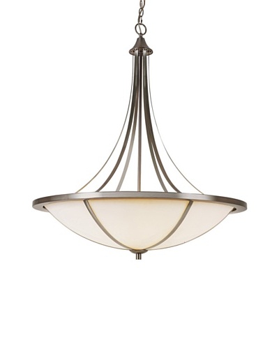 Trans Globe Lighting Cross Trim Pendant Light, Brushed Nickel