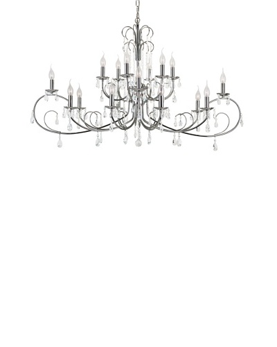 Trans Globe Lighting Chic Nouveau 18-Light Chandelier, Polished Chrome