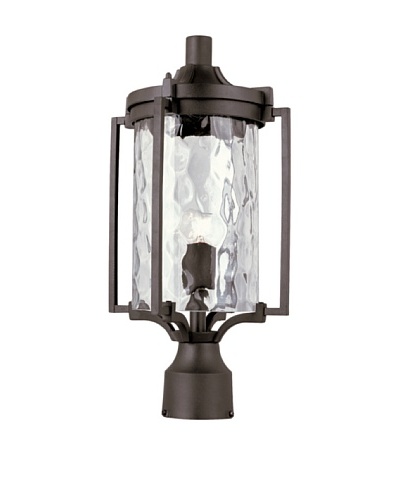 Trans Globe Lighting Coastal Sea Post Lantern, Black, 18″