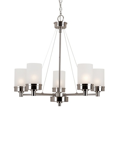 Trans Globe Lighting Urban Swag 5-Light Chandelier, Brushed Nickel