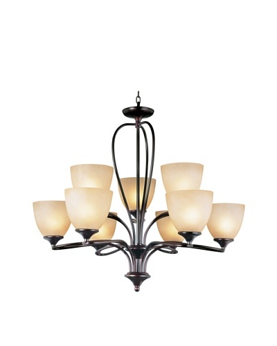 Trans Globe Lighting Pullman 2-Tier Chandelier, Rubbed Oil Bronze