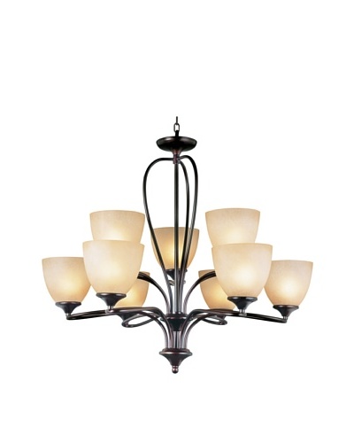 Trans Globe Lighting Pullman 2-Tier Chandelier, Rubbed Oil Bronze