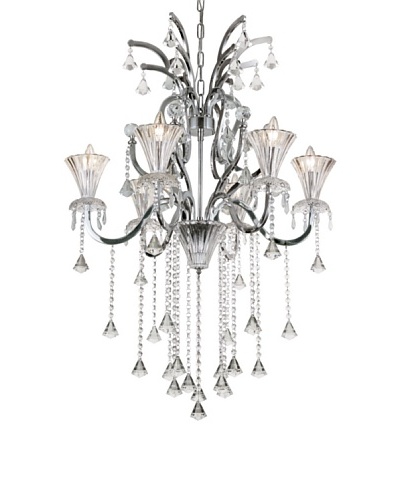 Trans Globe Lighting Trumpet Vine Chandelier, Polished ChromeAs You See