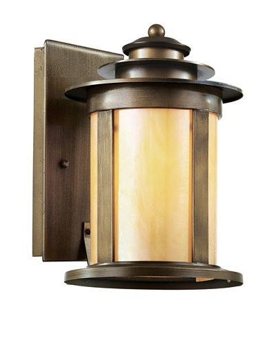 Trans Globe Lighting Bronzed Honey Lantern, Antique Bronze, 13