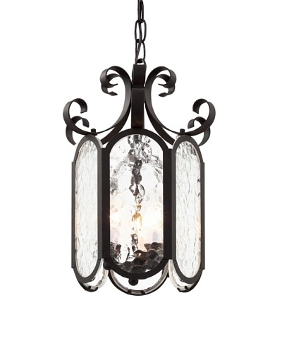 Trans Globe Lighting Iced Glass 10″ Foyer Pendant, BlackAs You See