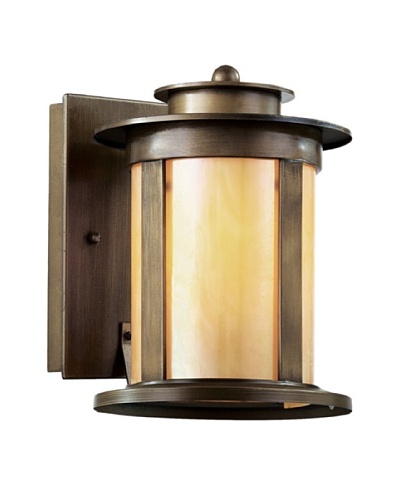 Trans Globe Lighting Bronzed Honey Lantern, Antique Bronze, 10″