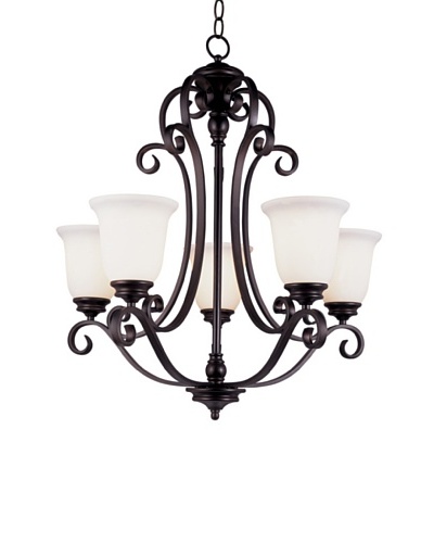 TransGlobe Garland II 5-Light Chandelier with Up-Lights, Oil-Rubbed Bronze