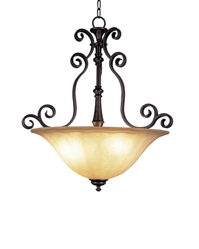 TransGlobe Garland 3-Light Pendant Lamp, Oil-Rubbed Bronze