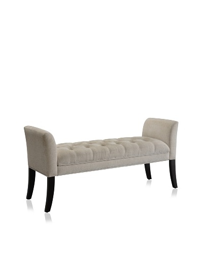 Coast to Coast Settee Bench, Black/Cream