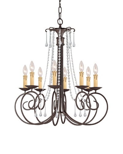 Huntington Chandelier with Swarovski SPECTRA Crystals, Dark Rust